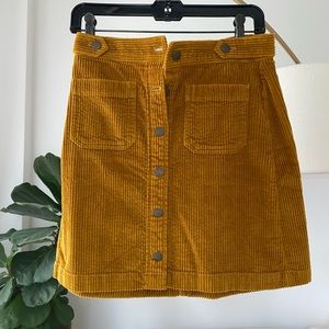 Madewell corduroy skirt